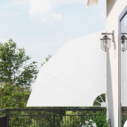 Balcony Privacy Screen White 140 x 140 cm Fabric