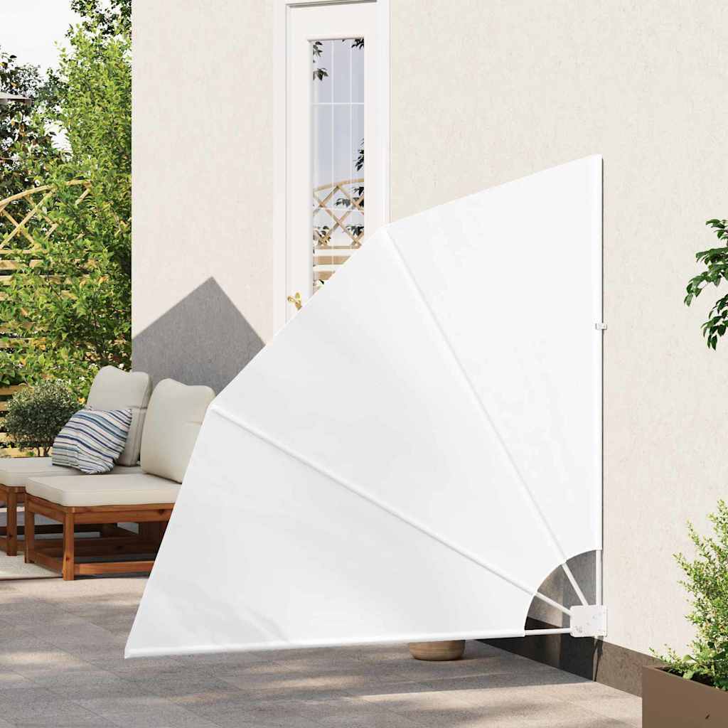 Balcony Privacy Screen White 140 x 140 cm Fabric
