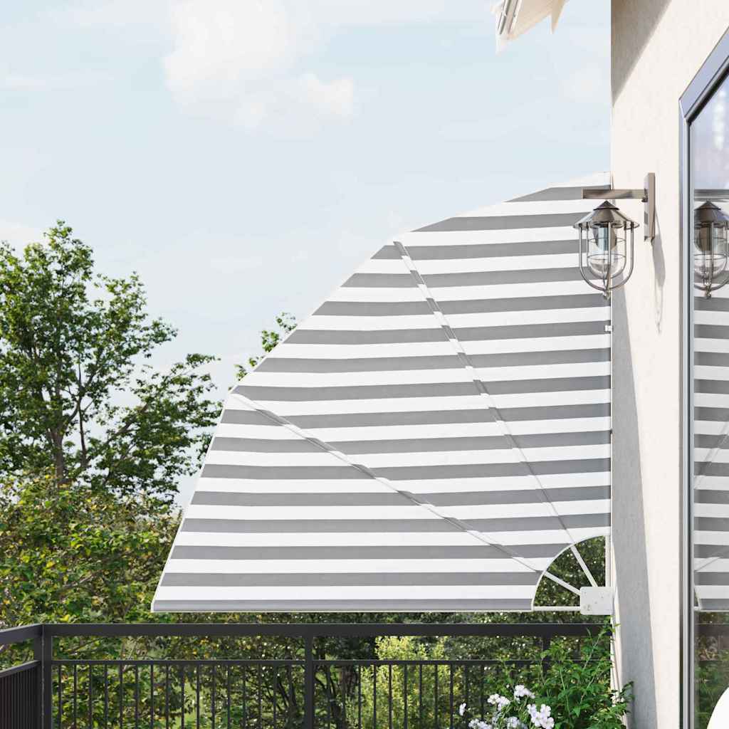 Balcony Privacy Screen Anthracite and white 140 x 140 cm Fabric