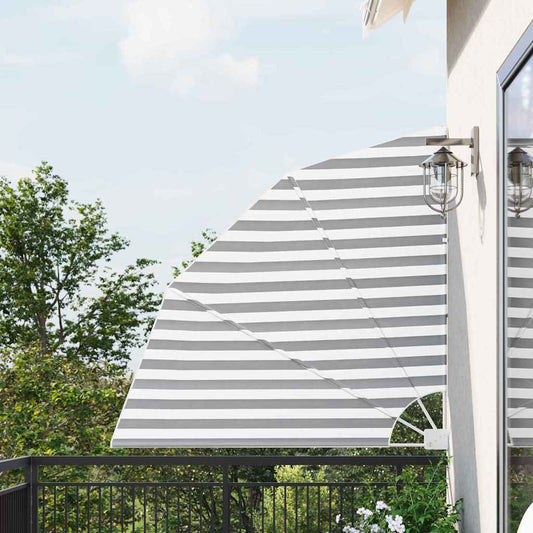 Balcony Privacy Screen Anthracite and white 140 x 140 cm Fabric