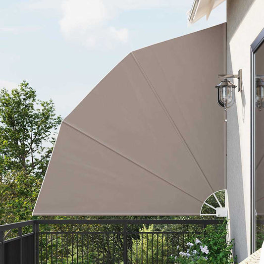 Balcony Privacy Screen Taupe 210 x 210 cm Fabric
