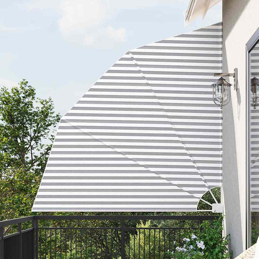 Balcony Privacy Screen Anthracite and white 210 x 210 cm Fabric
