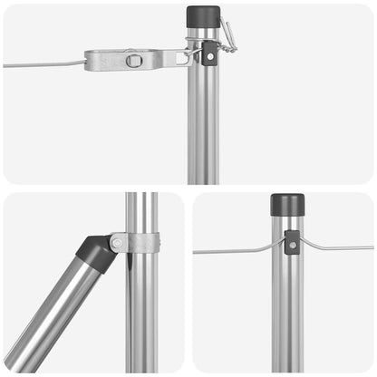 Fence Posts Manual 13 pcs Silver Ø32mm 80 cm Galvanised steel