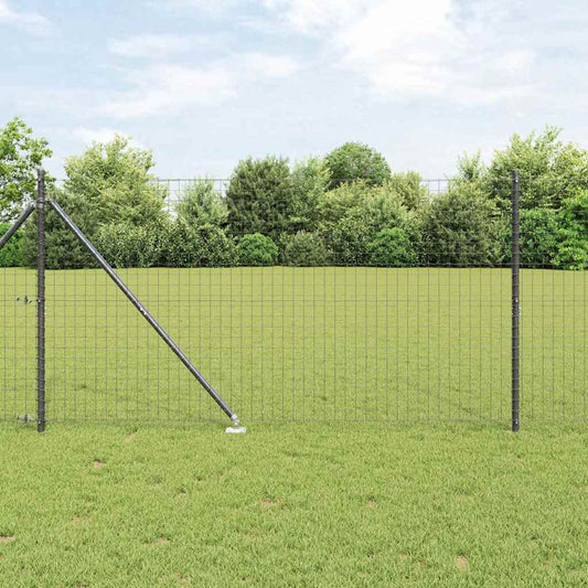 Fence Posts Manual 7 pcs Grey Ø32mm 160 cm Galvanised steel
