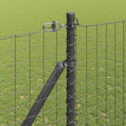 Fence Posts Manual 13 pcs Grey Ø32mm 180 cm Galvanised steel