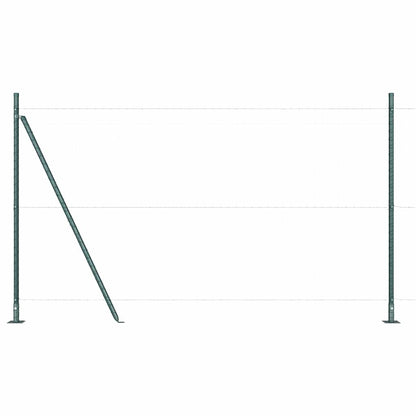 Fence Posts Manual 13 pcs Green Ø32mm 160 cm Galvanised steel