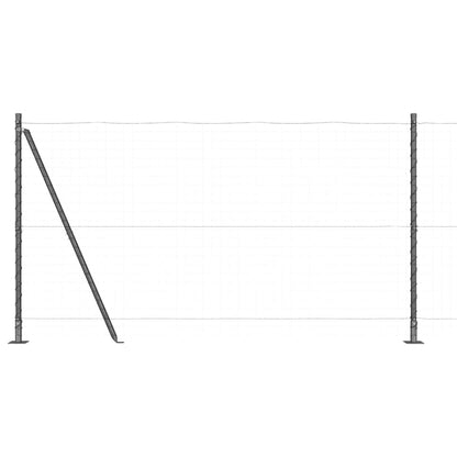 Fence Posts Manual 13 pcs Grey Ø32mm 130 cm Galvanised steel