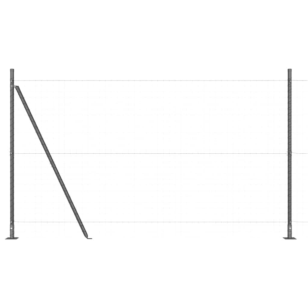 Fence Posts Manual 7 pcs Grey Ø32mm 170 cm Galvanised steel
