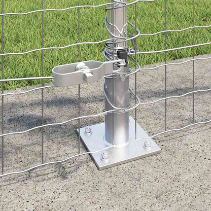 Fence Posts Manual 7 pcs Silver Ø32mm 110 cm Galvanised steel
