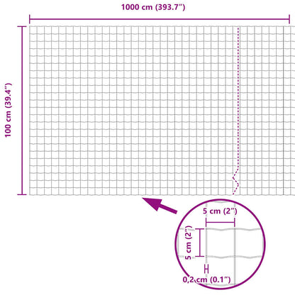 Euro Fence Silver 1 x 10 m Hot dip galvanized iron