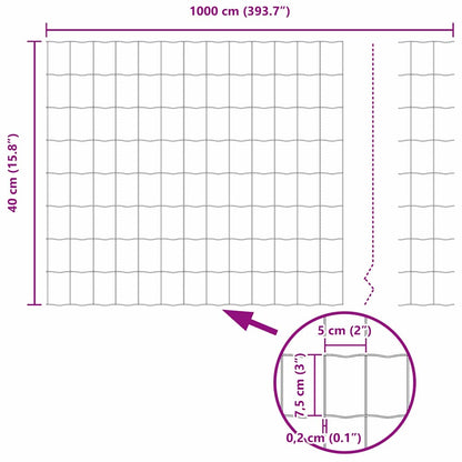 Euro Fence Silver 0.4 x 10 m Hot dip galvanized iron