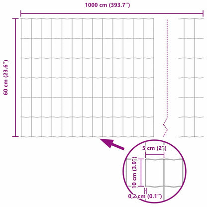 Euro Fence Silver 0.6 x 10 m Hot dip galvanized iron