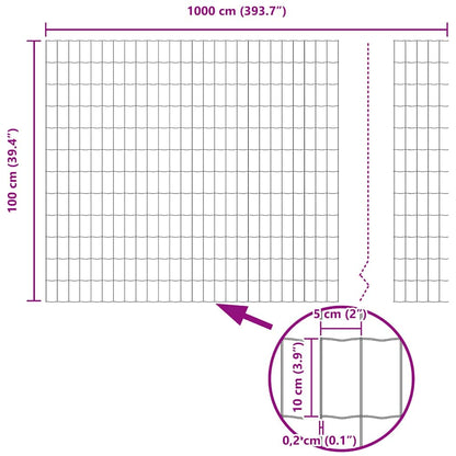 Euro Fence Silver 1 x 10 m Hot dip galvanized iron