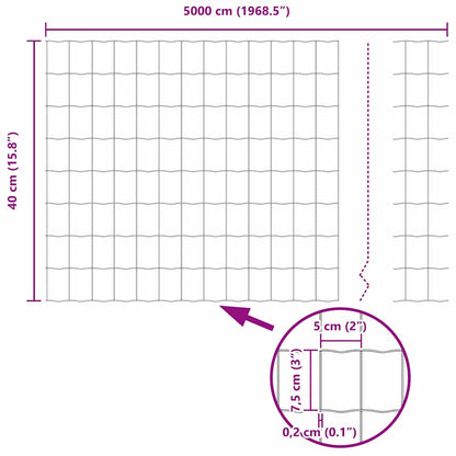 Euro Fence Silver 0.4 x 50 m Hot dip galvanized iron