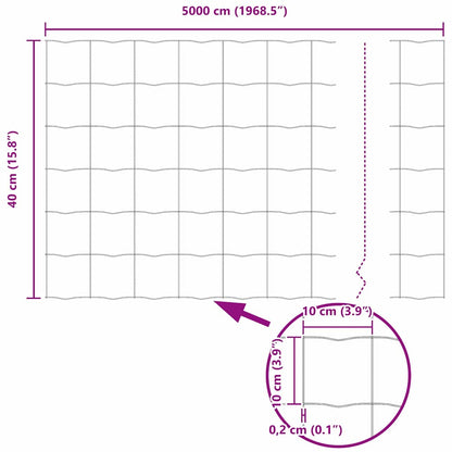 Euro Fence Silver 0.4 x 50 m Hot dip galvanized iron