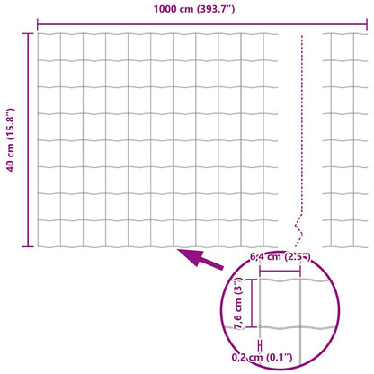 Euro Fence Silver 0.4 x 10 m Hot dip galvanized iron