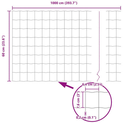 Euro Fence Silver 0.6 x 10 m Hot dip galvanized iron
