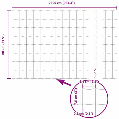 Euro Fence Silver 0.8 x 25 m Hot dip galvanized iron