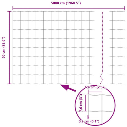 Euro Fence Silver 0.6 x 50 m Hot dip galvanized iron