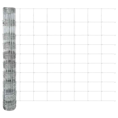 Field Fence Silver 25 x 1 m Galvanised steel