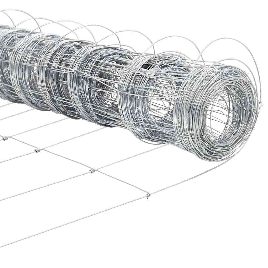 Field Fence Silver 50 x 0.8 m Galvanised steel