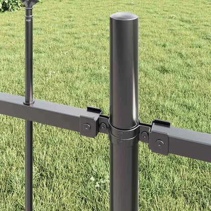 Garden Fence Grey 1.7 x 1 m Powder-coated steel
