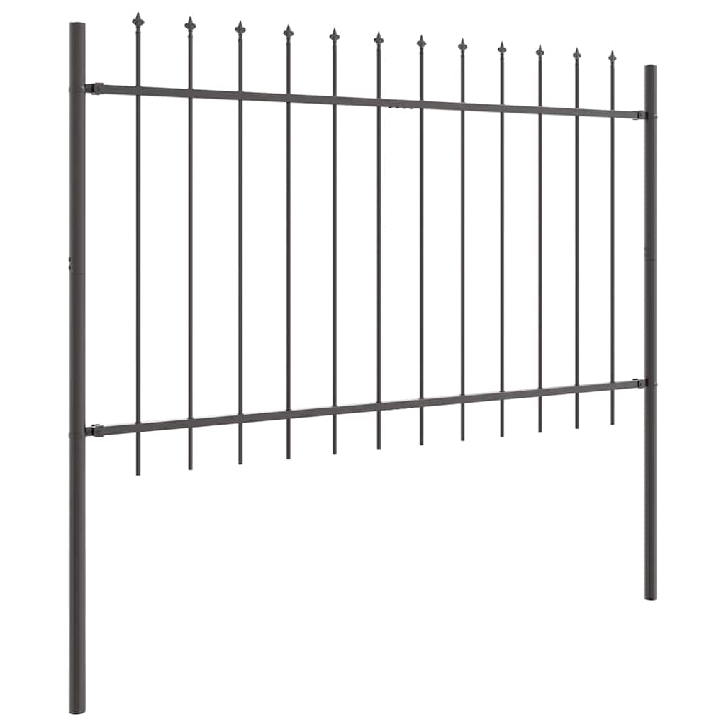 Garden Fence Grey 1.7 x 1 m Powder-coated steel