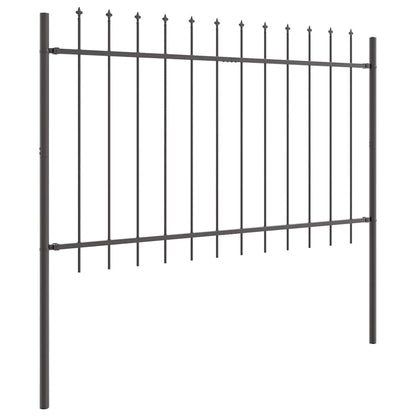 Garden Fence Grey 1.7 x 1 m Powder-coated steel