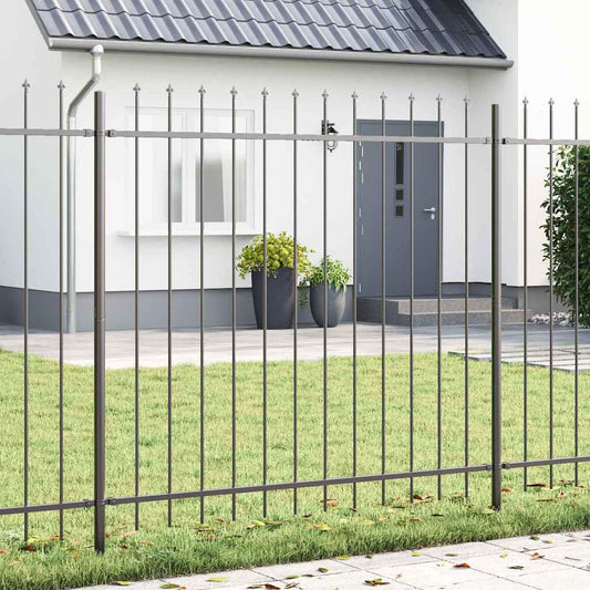 Garden Fence Grey 1.7 x 1.5 m Powder-coated steel