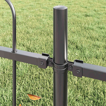 Garden Fence Grey 1.7 x 0.6 m Powder-coated steel