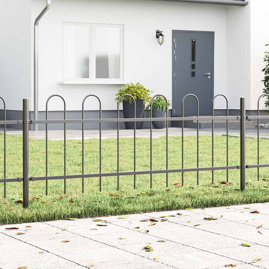 Garden Fence Grey 1.7 x 0.6 m Powder-coated steel