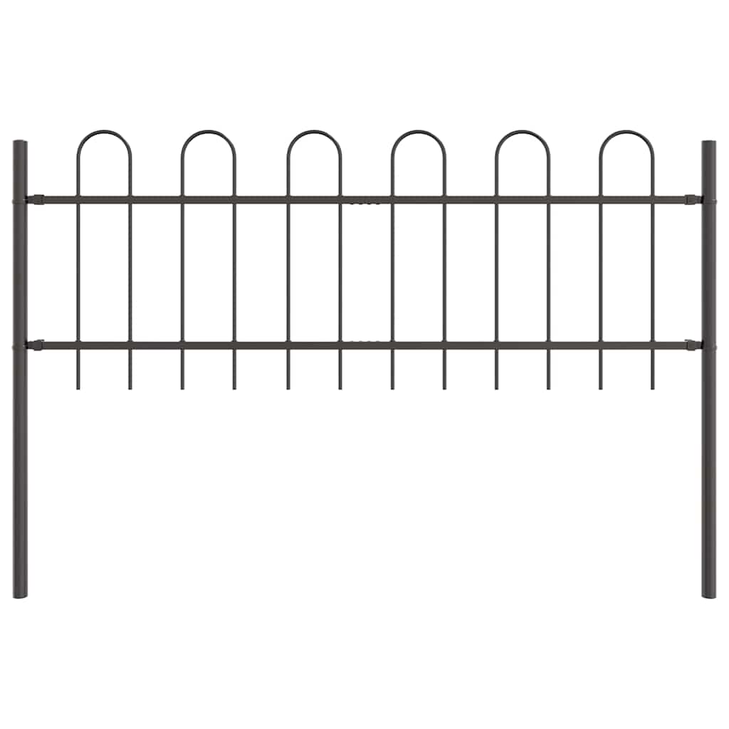 Garden Fence Grey 1.7 x 0.6 m Powder-coated steel