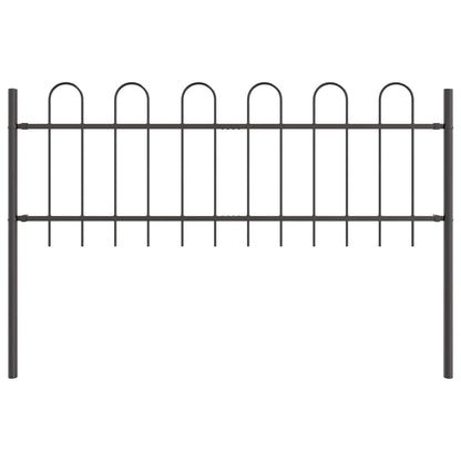 Garden Fence Grey 1.7 x 0.6 m Powder-coated steel