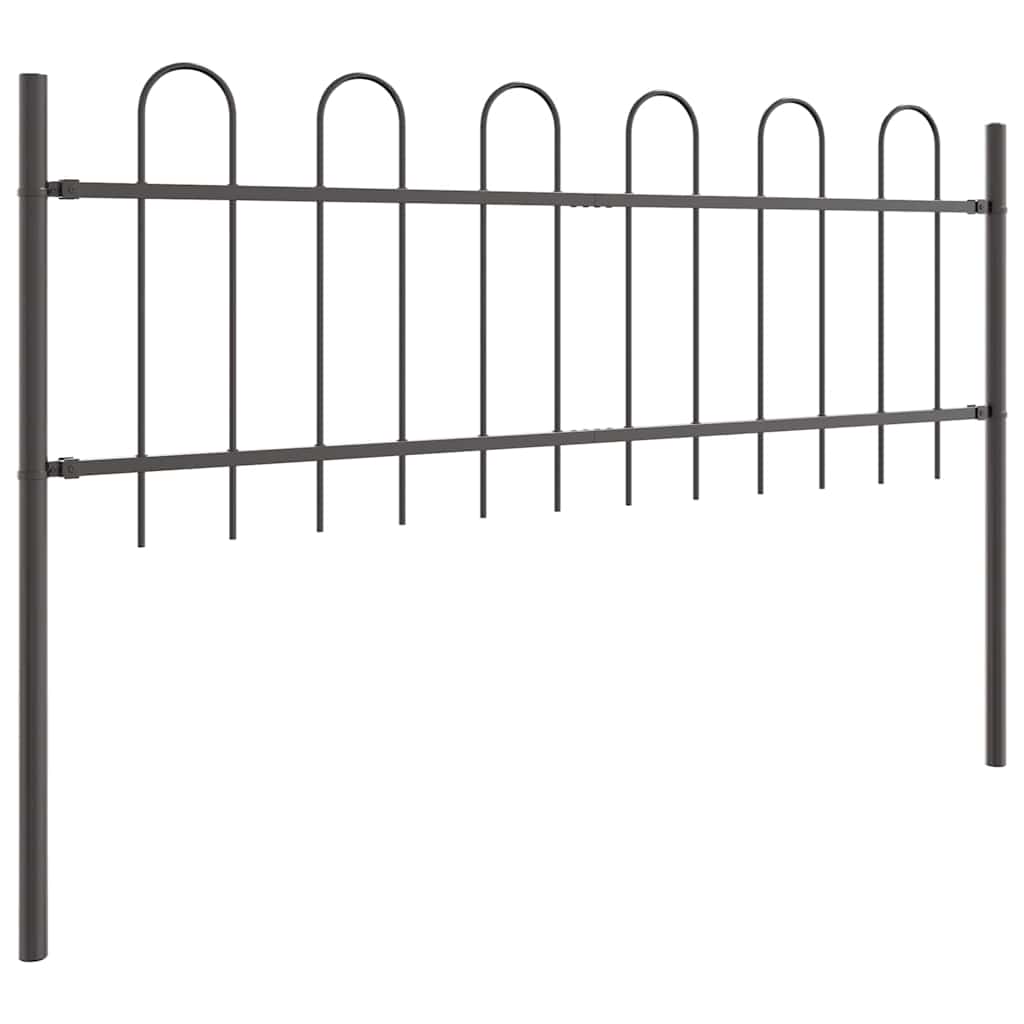 Garden Fence Grey 1.7 x 0.6 m Powder-coated steel