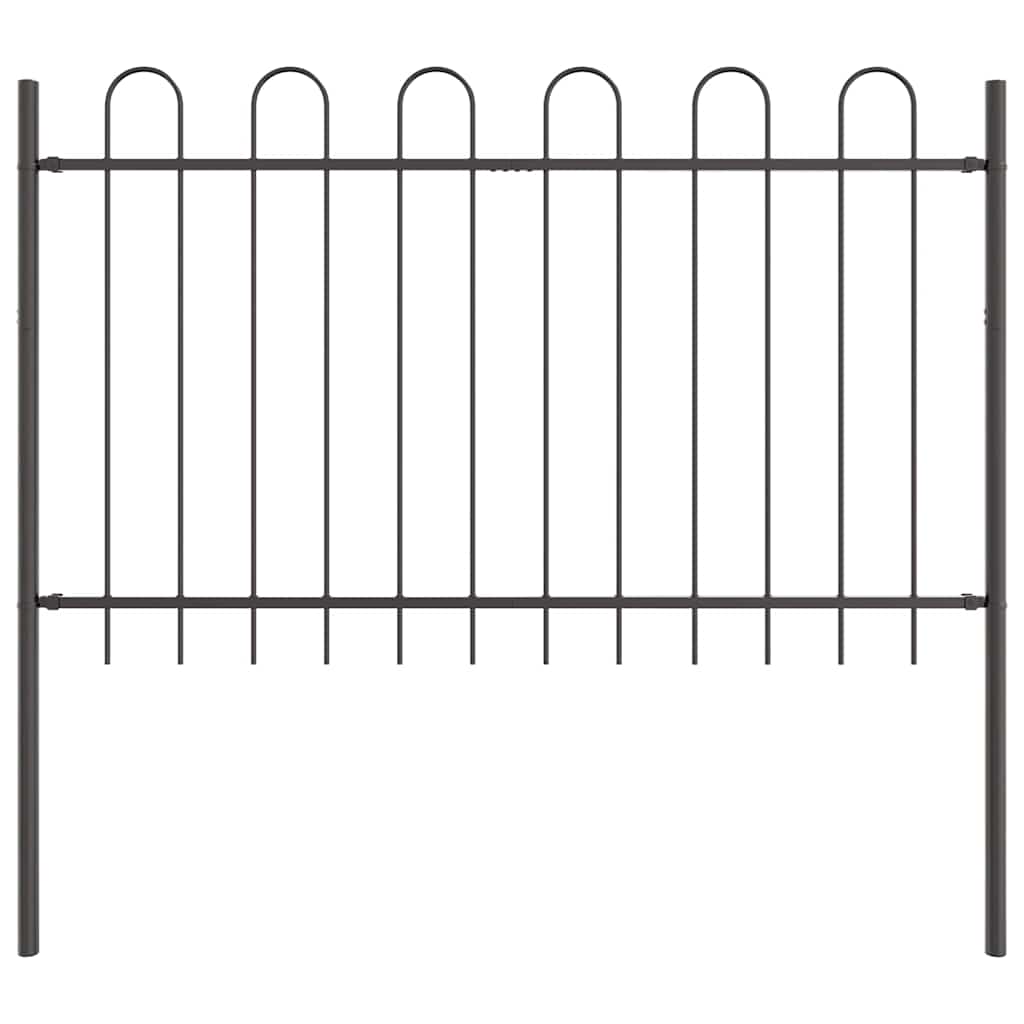 Garden Fence Grey 1.7 x 0.8 m Powder-coated steel