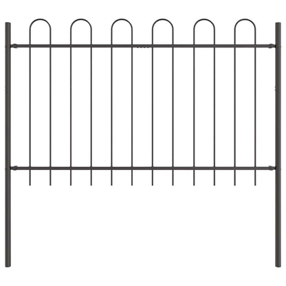 Garden Fence Grey 1.7 x 0.8 m Powder-coated steel