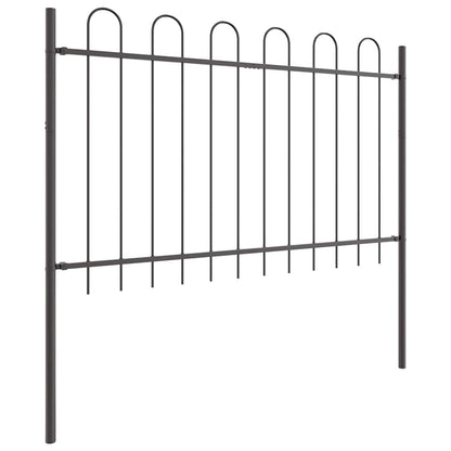 Garden Fence Grey 1.7 x 1 m Powder-coated steel