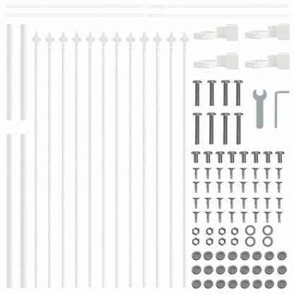 Garden Fence White 1.7 x 1.2 m Powder-coated steel