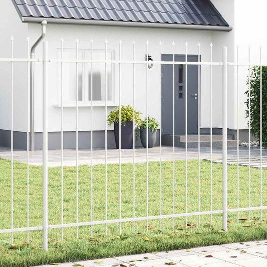 Garden Fence White 1.7 x 1.5 m Powder-coated steel