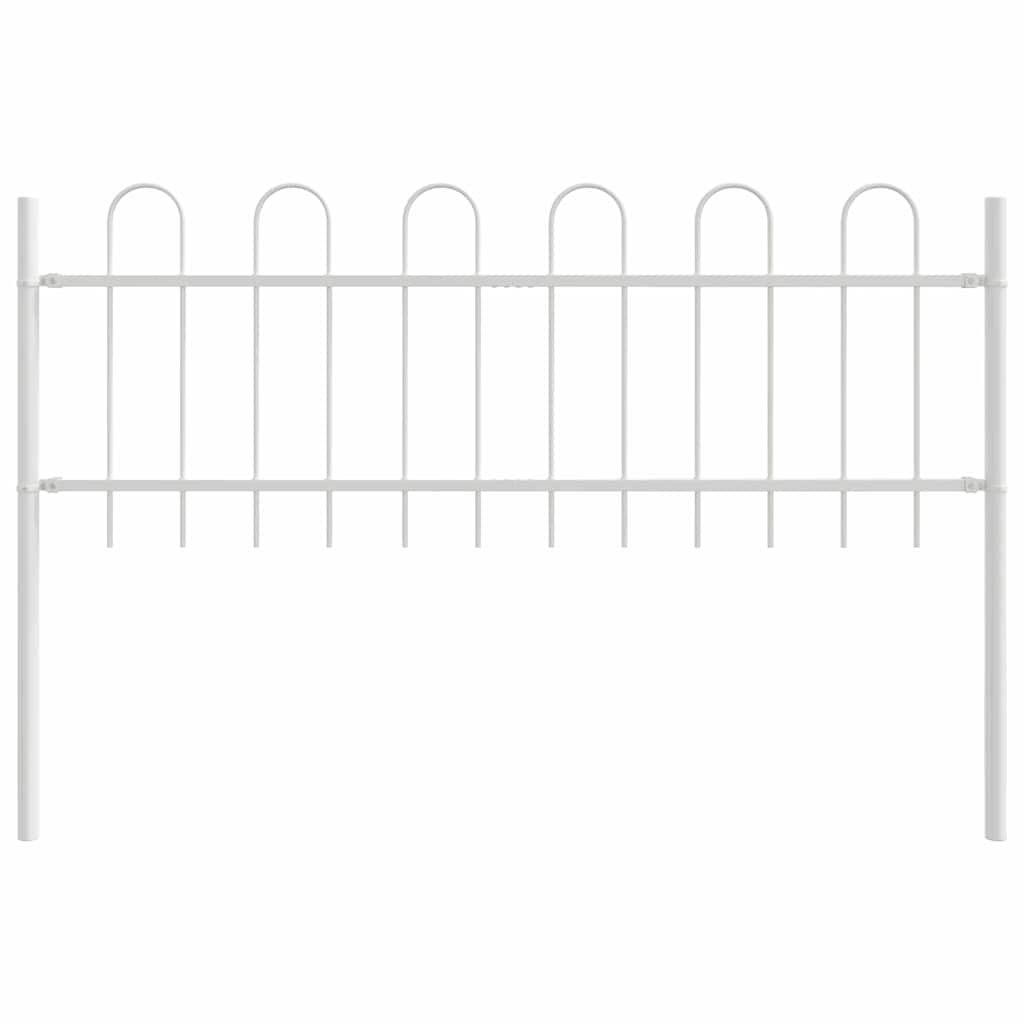 Garden Fence White 1.7 x 0.6 m Powder-coated steel