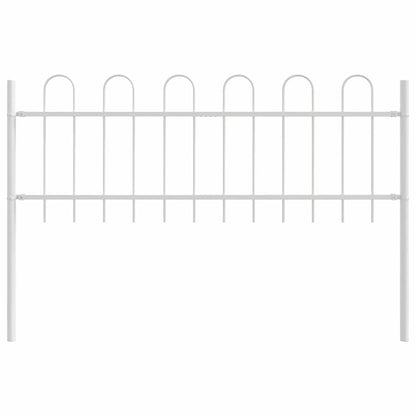 Garden Fence White 1.7 x 0.6 m Powder-coated steel