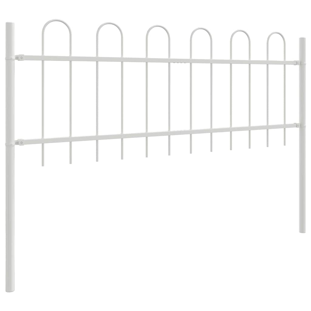 Garden Fence White 1.7 x 0.6 m Powder-coated steel