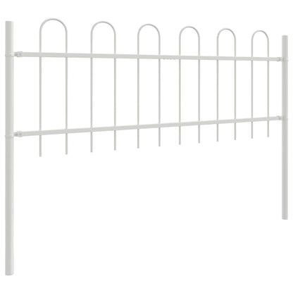 Garden Fence White 1.7 x 0.6 m Powder-coated steel