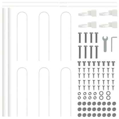 Garden Fence White 1.7 x 0.6 m Powder-coated steel