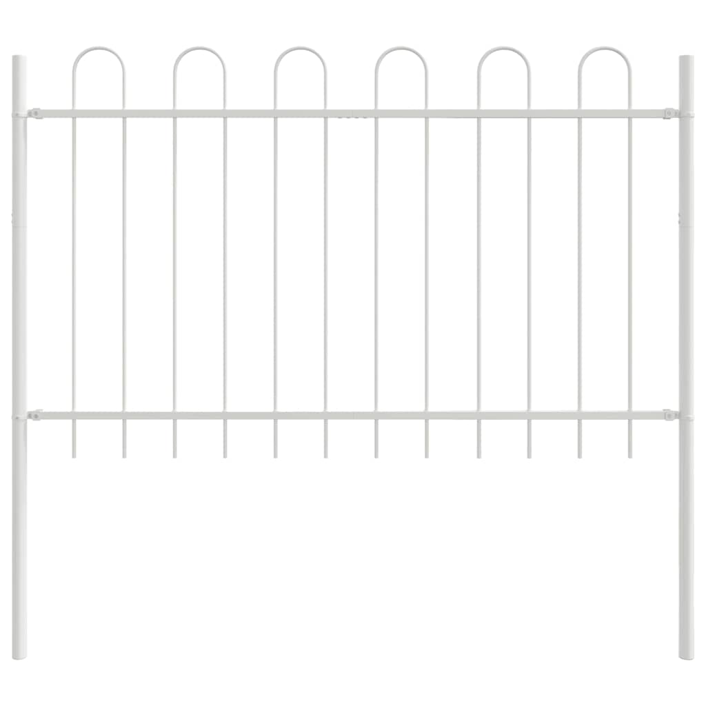 Garden Fence White 1.7 x 0.8 m Powder-coated steel