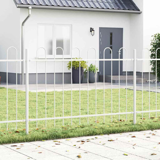 Garden Fence White 1.7 x 1 m Powder-coated steel