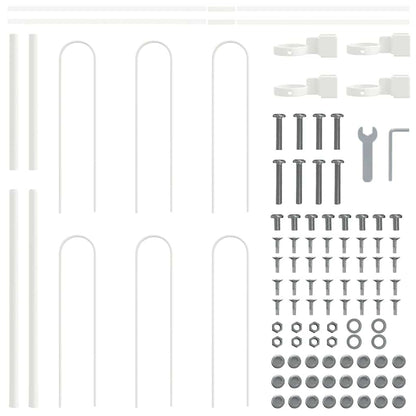 Garden Fence White 1.7 x 1.2 m Powder-coated steel