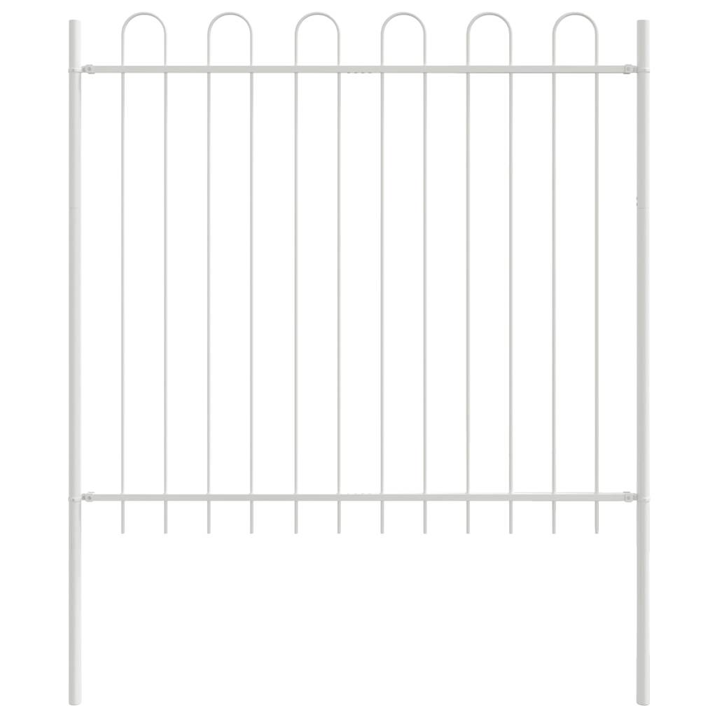 Garden Fence White 1.7 x 1.5 m Powder-coated steel