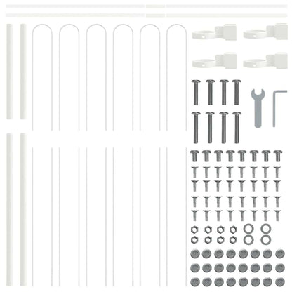 Garden Fence White 1.7 x 1.5 m Powder-coated steel