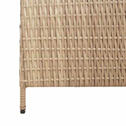 Room Divider Folding Manual Beige 242 x 180 cm Poly Rattan